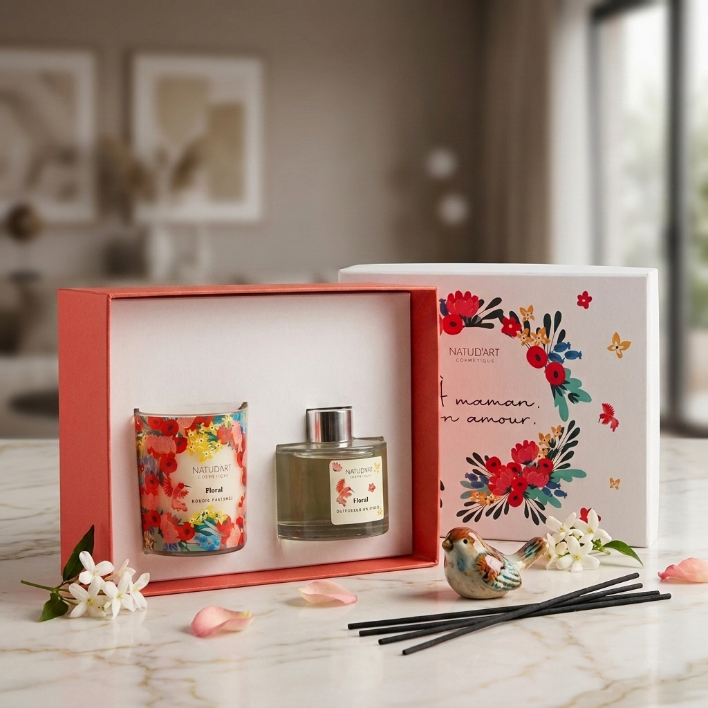 Coffret Floral Diffuseur et Bougie